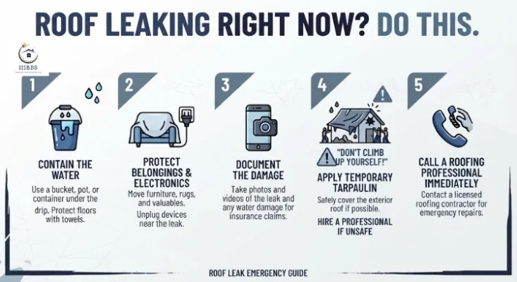 Emergency Steps to Take When Your Roof Is Leaking