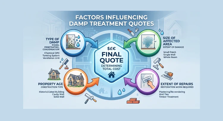 What Affects the Cost of Damp Proofing in Ashford