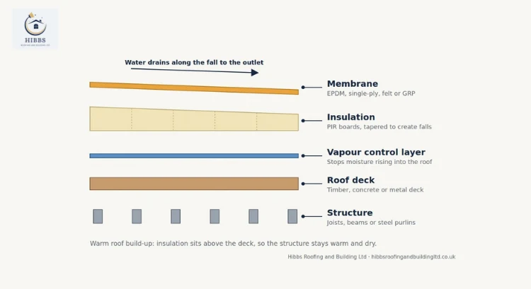 Commercial Flat Roof Build Up Diagram