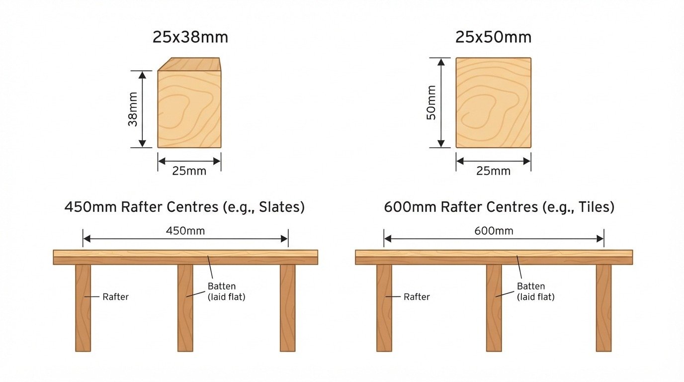 Roof Batten Sizes and Lengths
