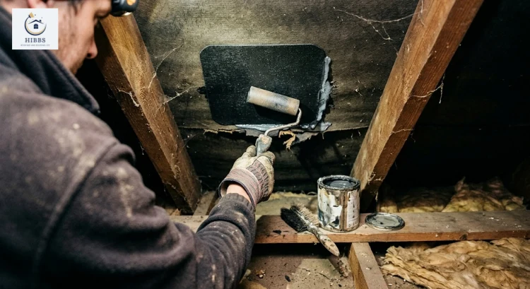 roof felt repair from inside